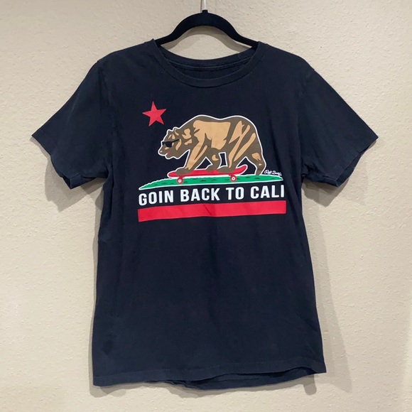 Riot Society T shirt 100% cotton ~goin back to Cali~ bear black size M jr - Picture 1 of 3